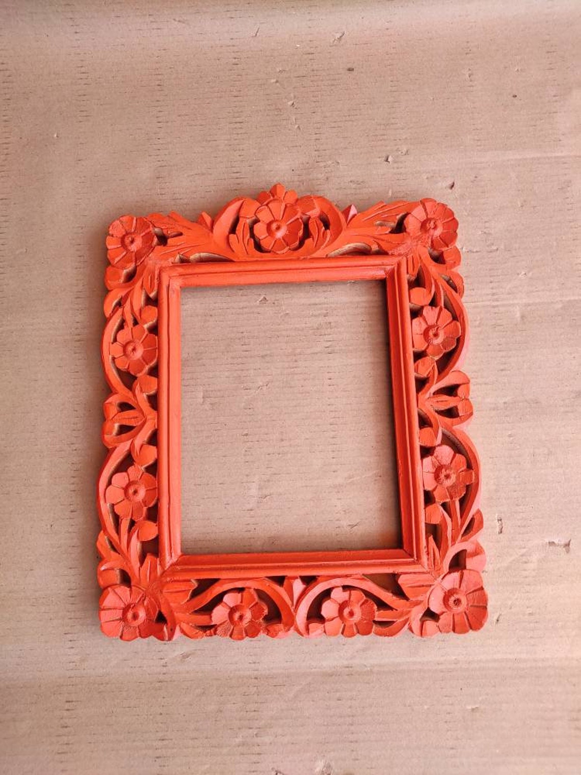 Carved indian mirror frame / vintage style finished mirror Etsy