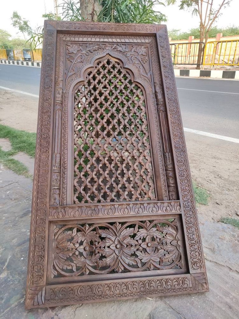 Hand Carved Wooden Wall Panel/carved Wood Wall Panel/indian Etsy