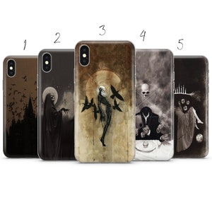 Macabre aesthetic painting phone case cover compatible with for Pixel Samsung iPhone Huawei 11 12 13 14 6 22 23 Ultra Fe Pro Max 15
