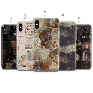 Dark Academia celestial collage phone case cover compatible with for Pixel Samsung iPhone Huawei 11 12 13 14 6 22 23 Ultra Fe Pro Max 15