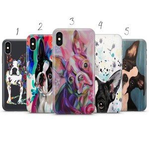 Custodia per telefono Boston Terrier cucciolo di cane compatibile con Pixel Samsung iPhone Huawei 11 12 13 14 6 22 23 Ultra Fe Pro Max 15 16