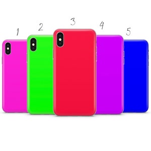 Custodia per telefono rosa neon brillante, gialla, blu, verde, viola compatibile con Pixel, Samsung, iPhone, Huawei 11, 12, 13, 14, 6, 22, 23 Pro Max, 15, 16.