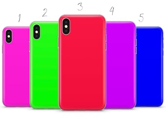 Heldere NEON roze, geel, blauw, groen, paars telefoonhoesje compatibel voor Pixel Samsung iPhone Huawei 11 12 13 14 6 22 23 Pro Max 15