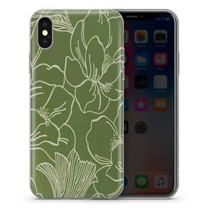 Olive green aesthetic phone case cover compatible with for Pixel Samsung iPhone Huawei 11 12 13 14 6 22 23 Ultra Fe Pro Max 15 image 3