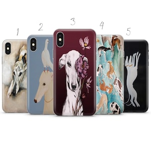 Custodia per telefono con motivo cucciolo di levriero, regalo compatibile con Pixel Samsung iPhone Huawei 11 12 13 14 6 22 23 Ultra Fe Pro Max 15 16