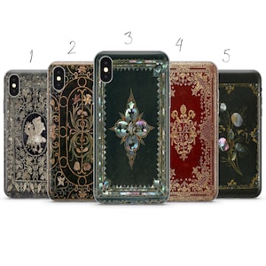 Vintage Witch Witchcraft floral book cover phone case compatible with for Pixel Samsung iPhone Huawei 11 12 13 14 6 22 23 Ultra Fe Pro Max