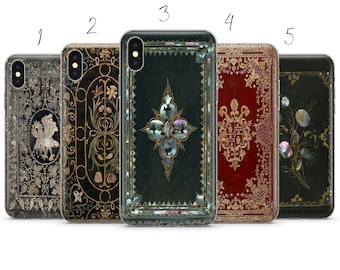 Vintage Witch Witchcraft floral book cover phone case compatible with for Pixel Samsung iPhone Huawei 11 12 13 14 6 22 23 Ultra Fe Pro Max