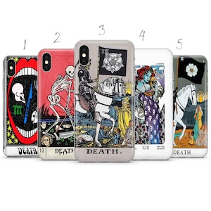 The Death Tarot Karte Aesthetic Handyhülle Cover kompatibel für Pixel Samsung iPhone Huawei 11 12 13 14 6 22 23 Ultra Fe Pro Max 15 16