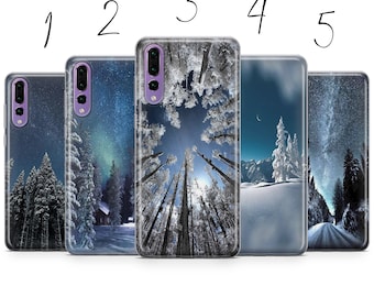 Winter forest tree in snow phone case cover for compatible with Pixel Samsung iPhone Huawei 11 12 13 14 6  Pro Max 15 16