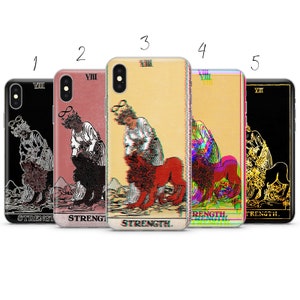 Funda para teléfono con carta del Tarot de la Fuerza compatible con Huawei, iPhone, Samsung 12 11 8 Xs Max Pro X P40 5 6 6s 7+ 8+ plus