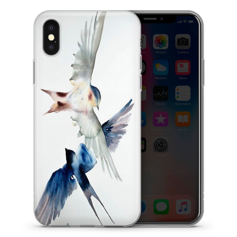Swallow pattern bird phone case cover compatible with Huawei Etsy