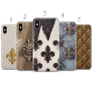 Fleur de lis French Royal Lilies ex voto telefoonhoesje compatibel voor Pixel Samsung iPhone Huawei 11 12 13 14 6 22 23 Ultra Fe Pro Max 15