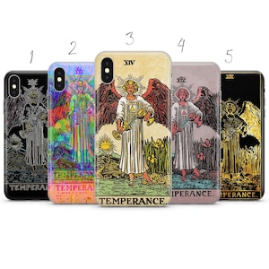 Funda de teléfono estética con carta del tarot de la templanza compatible con Pixel Samsung iPhone Huawei 11 12 13 14 6 22 23 Ultra Fe Pro Max 15 16