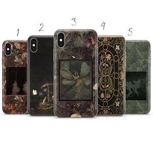 Coque de téléphone esthétique Fairy Dark Grunge cottage forest core compatible pour Pixel Samsung iPhone Huawei 11 12 13 14 6 22 23 Ultra Fe Pro Max