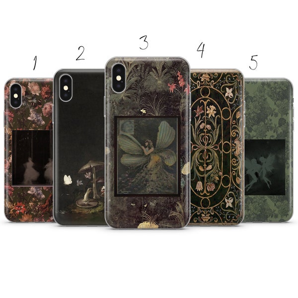 Fairy Dark Grunge cottage forest core aesthetic phone case compatible for Pixel Samsung iPhone Huawei 11 12 13 14 6 22 23 Ultra Fe Pro Max