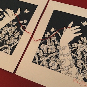 Confezione da 2 stampe "Il filo rosso del destino"
