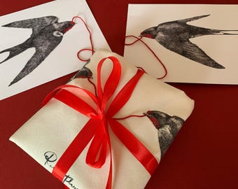 Swallows Tote Bag Pack + Swallows Print