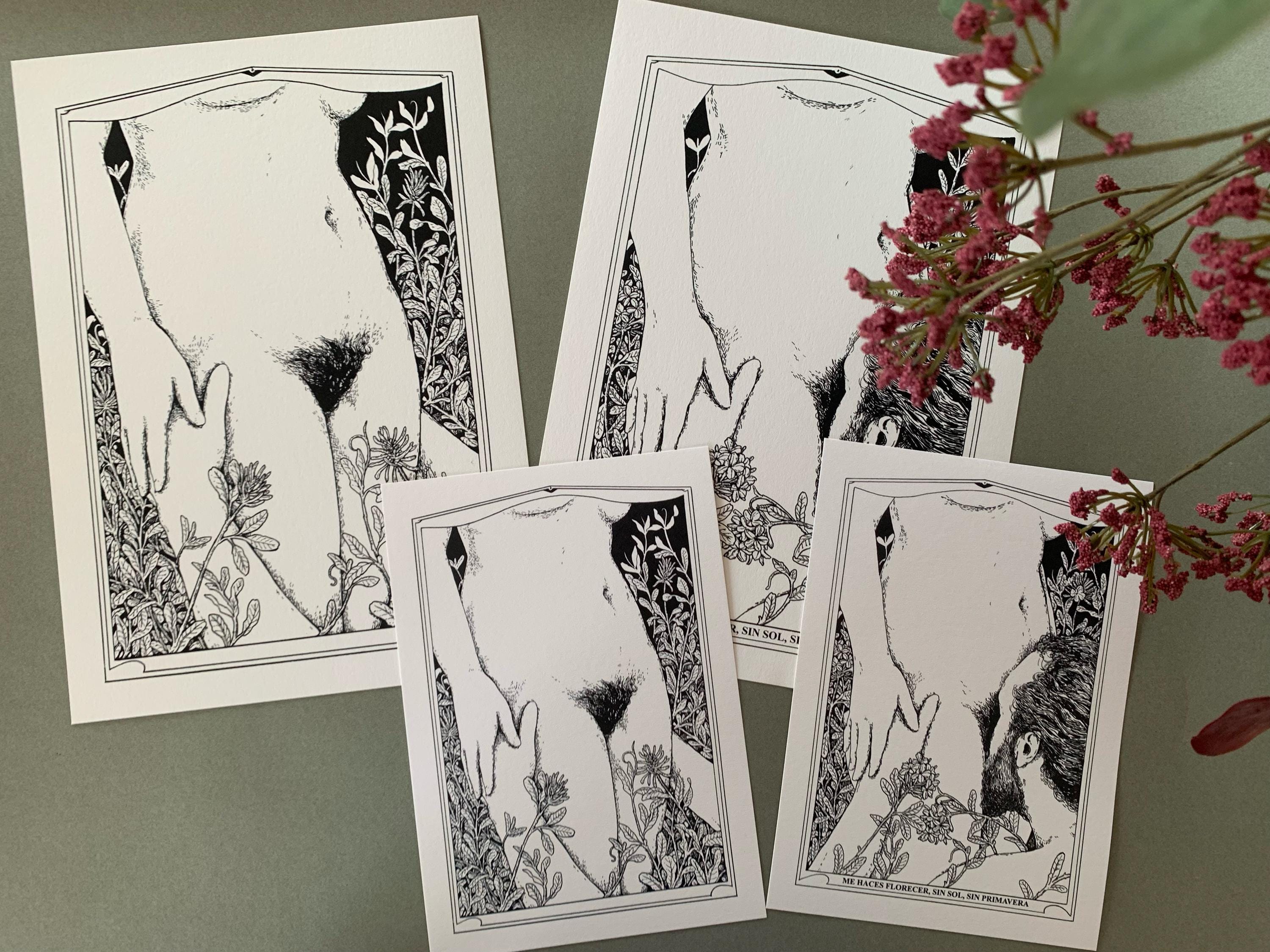 Pack of 2 prints "You make me bloom, without sun, without spring"
