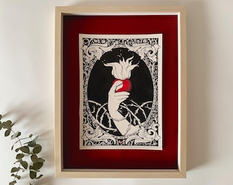 Burning Heart - Original Drawing