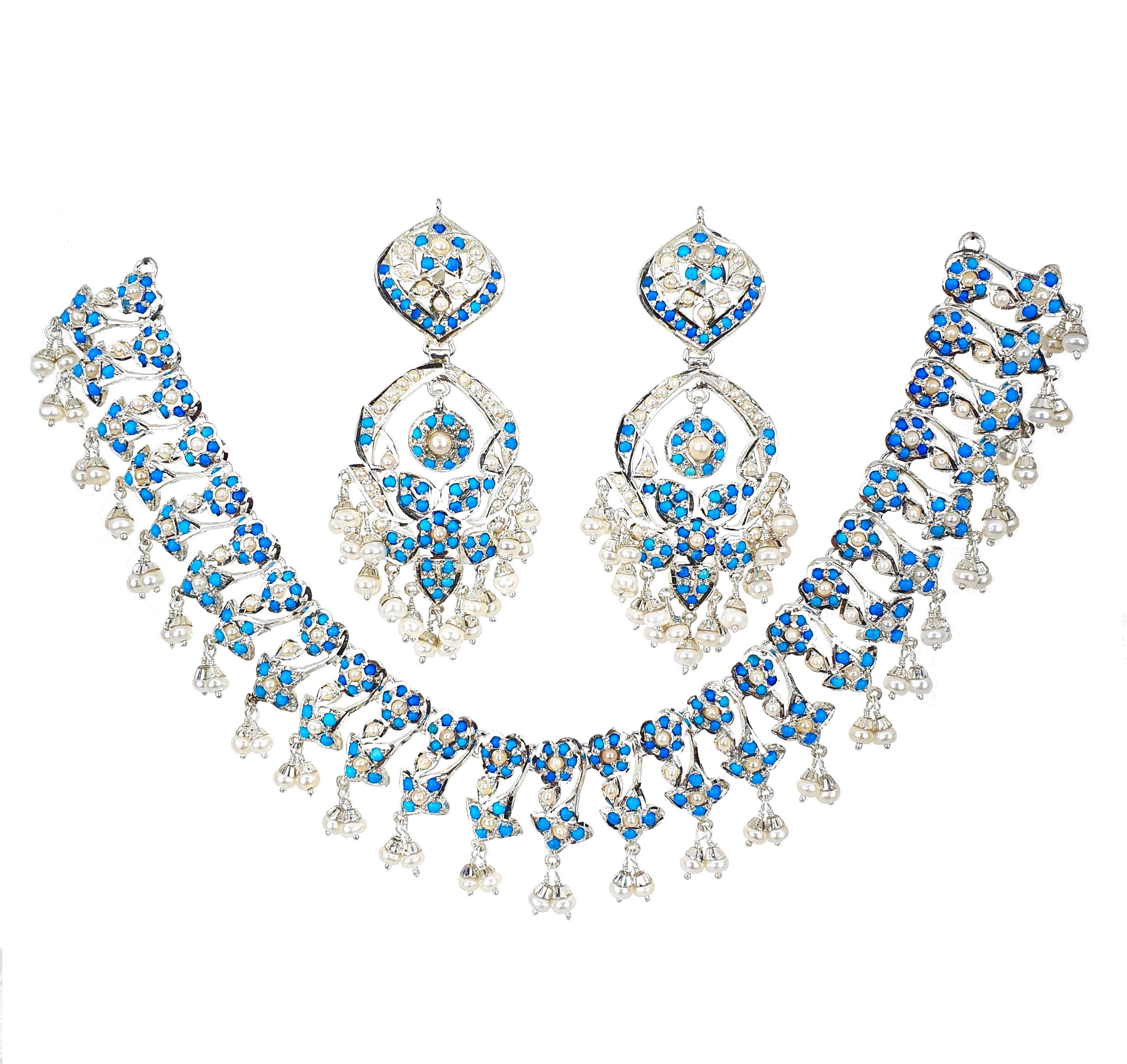 Pearl and Turquoise Necklace Set Jadau 