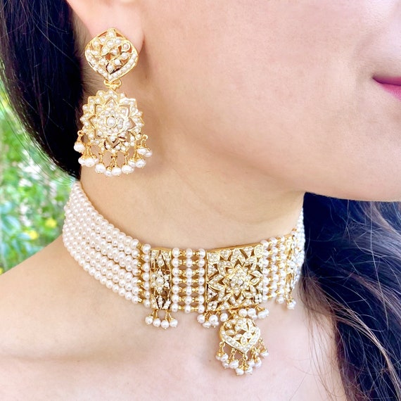Pearl Choker/ Choker Necklace/ Indian 