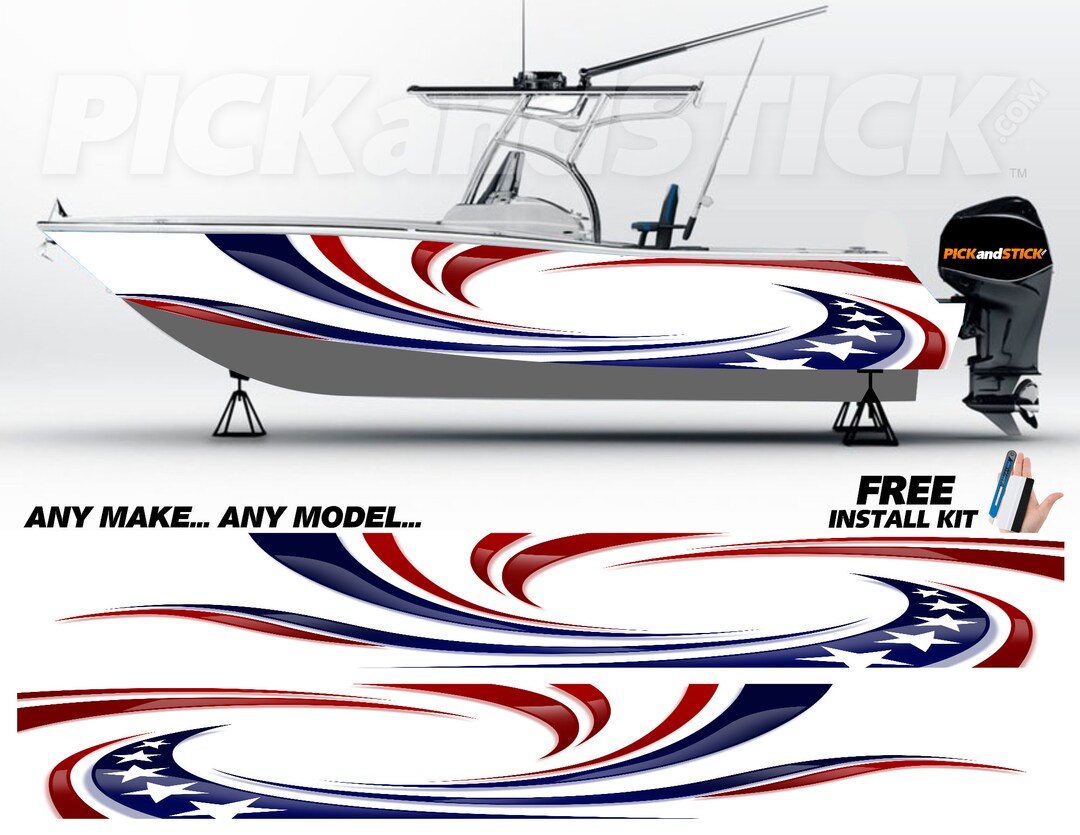 American 1 Vinyl Boat Wrap Fishing Pontoon Made in U.S.A. FREE Etsy