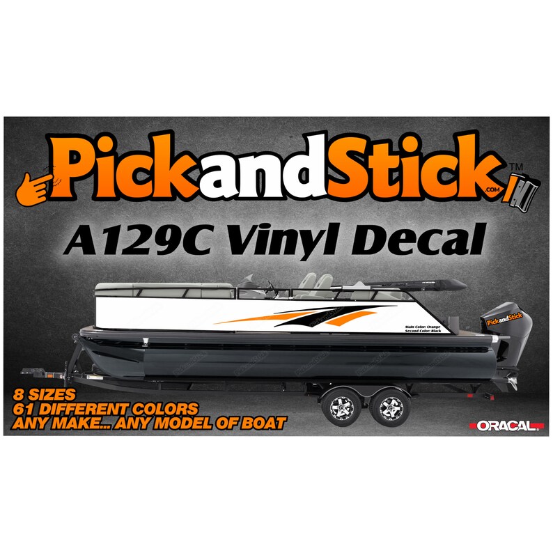 Pontoon Boat A129C Vinyl Graphic Decal Etsy