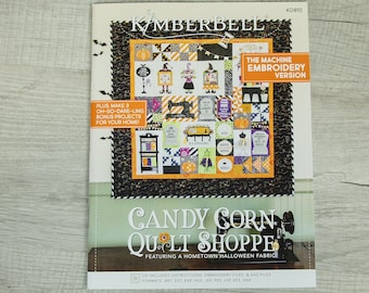 Kimberbell,  Candy Corn Quilt,  Machine Embroidery Pattern,  Machine Embroidery,  Halloween
