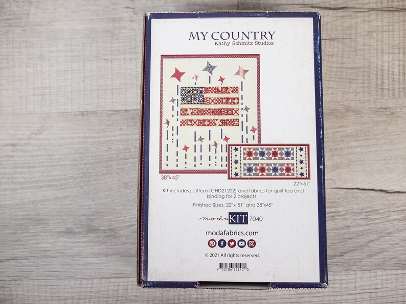 Moda, My Country, Kathy Schmitz, Patriotic Quilt, Quilt Kit image 2