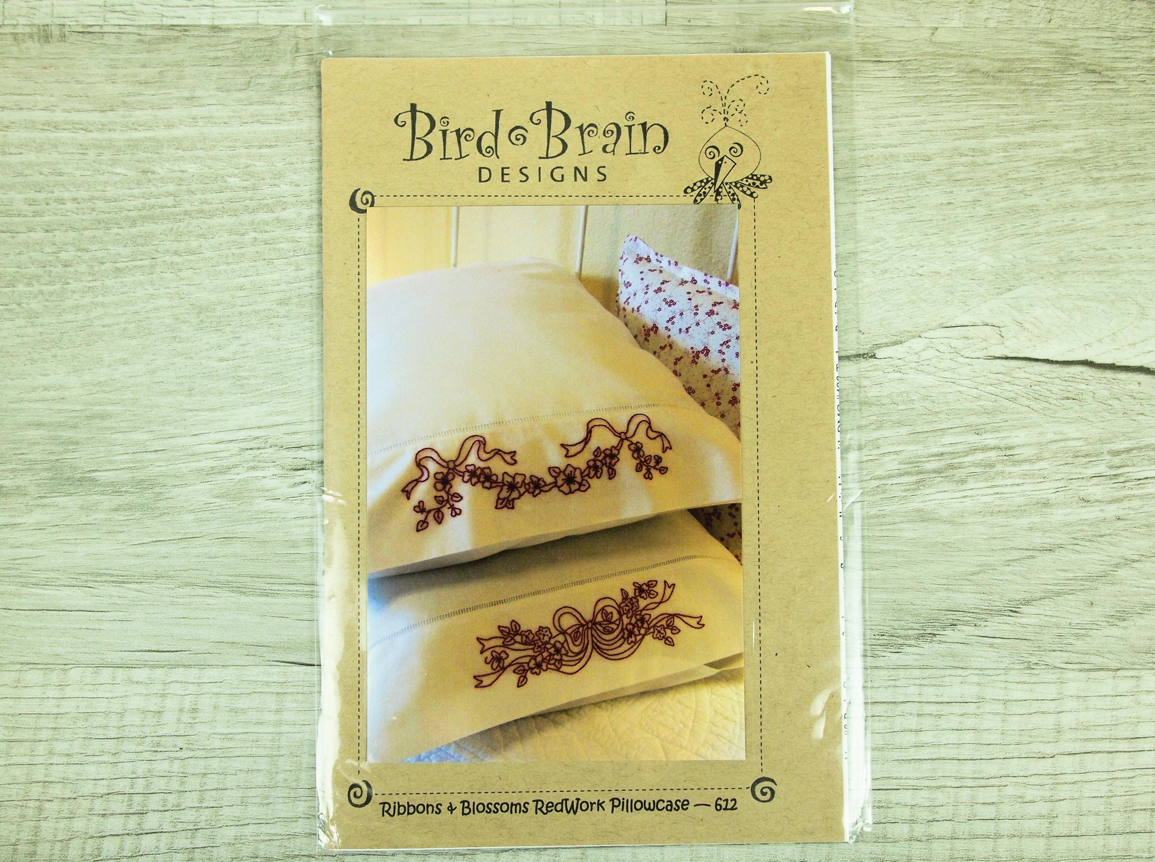 Bird Brain Designs Ribbons & Blossoms Pillowcase Pillow - Etsy