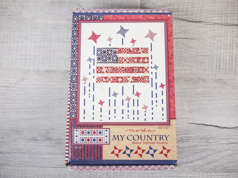 Moda, My Country, Kathy Schmitz, Patriotic Quilt, Quilt Kit image 1