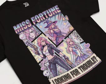 Miss Fortune Anime Style Shirt, Bounty Hunter Tee, Dual Pistols Graphic, Sarah Fortune Design, Bullet Time Ultimate, ADC Main