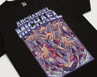 Saint Michael The Archangel T-Shirt, Catholic Protector Angel Tee, Christian Faith Apparel, Sword of God Graphic, Religious Warrior Gift