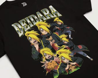Explosive Art Blonde Ninja T-Shirt, Clay Bird Rogue Fighter Tee, Boom Aesthetic Graphic, Hand Mouth Dark Fantasy, Anime Villain