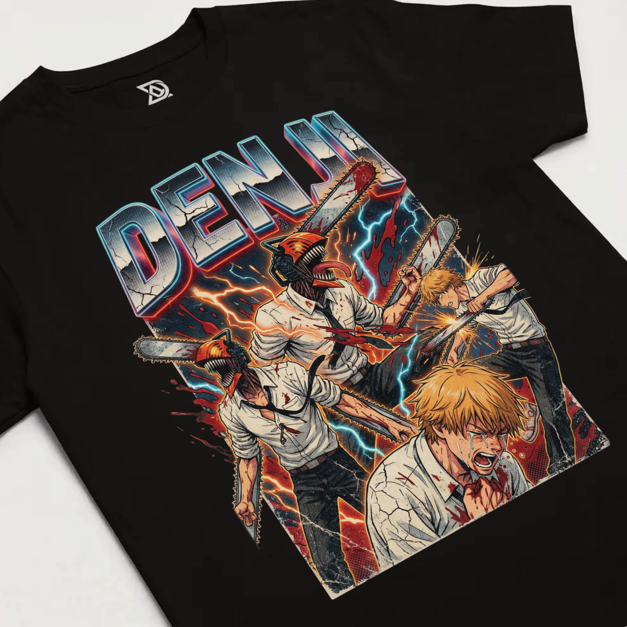 T-shirt Pochita Chainsaw Man Anime Manga - Noir, Unisexe Taille M, Neuf Avec étiquettes
