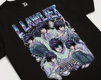 Sweet Tooth Genius Detective T-Shirt, Psychological Thriller Anime Tee, Insomniac Solver Aesthetic, Dark Hair Emo Boy, Mystery Gift