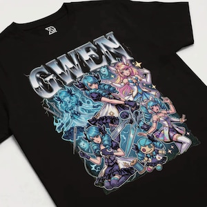 Gwen League of Legends Shirt, Top Lane Main Tee, 90s Bootleg Retro Graphic, LoL Gamer Top, Fighter Player Apparel, PC Gaming