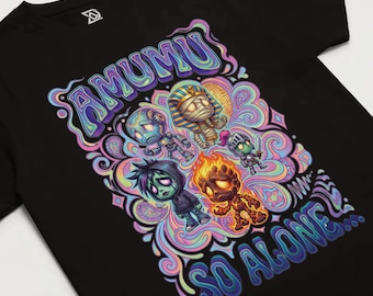 Amumu Trippy Shirt, Psychedelic Sad Mummy Tee, Curse Graphic, Bandage Toss Design, Jungler Tank Main, Emo Crying Festival Top