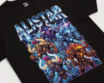 Alistar Shirt, Minotaur Gladiator Tee, Unbreakable Will Graphic, Headbutt Pulverize Combo, Support Tank Main, Roaming Cow, Gamer Apparel