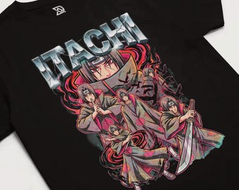 Red Eye Crow Illusionist T-Shirt, Tragic Brother Ninja Tee, Dark Fantasy Rogue Fighter, Black Flame Magic, Fallen Clan Heir