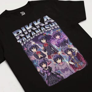 Ögonlapp Delusion Flicka T-shirt, Mörk Flamma Estetisk T-shirt, Söt Goth Magisk Pose, Fantasikrafter, Mellanstadiet Syndrom Gåva