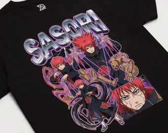 Red Hair Puppet Master Ninja T-Shirt, Mechanical Doll Maker Tee, Poison Tail Rogue Fighter, Desert Assassin Art, Dark Fantasy