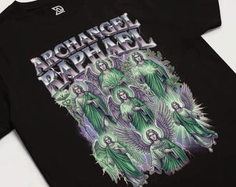 Saint Raphael The Archangel T-Shirt, Angel of Healing Tee, Catholic Christian Faith Apparel, Patron of Travelers, Religious Gift Top