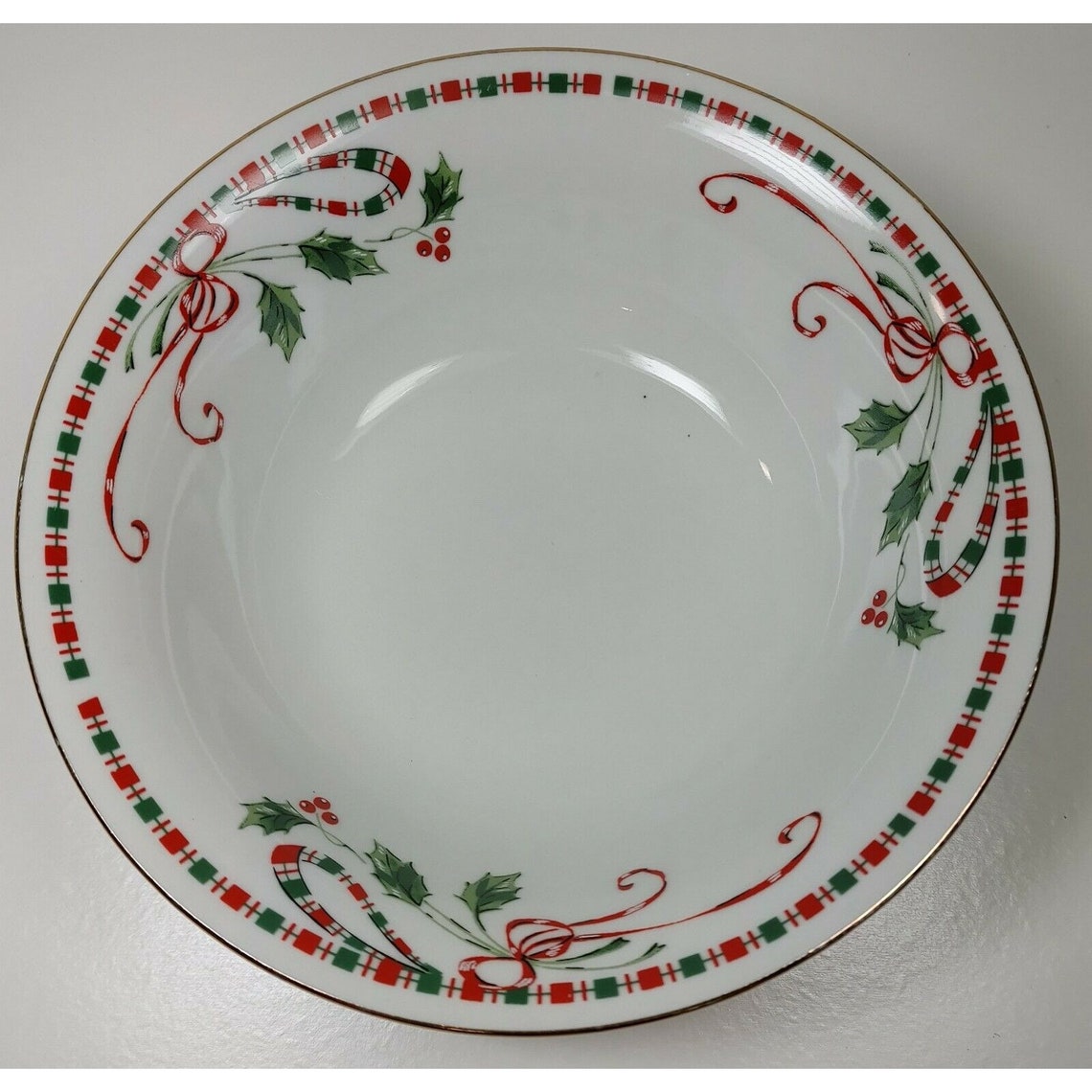 VTG Accueil Essentials Tartan Ribbon Dinner Set Christmas Etsy