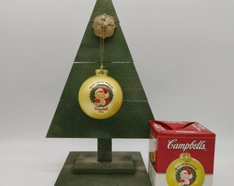 Campbells Joyeuses fêtes M’m M’m Good 2002 Ornement de boule de Noël en verre d’or