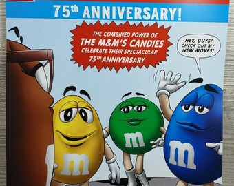 Marvel Custom M&M's 75TH ANNIVERSARY 24x36 - Original Promo Poster SDCC  2016 Collage at 's Entertainment Collectibles Store
