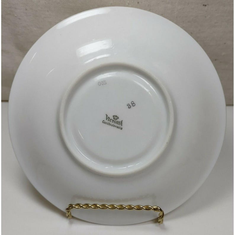 VTG 1930's Victoria Czechoslovakia Bone China Saucer for Cream Soup ...