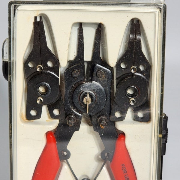 Michigan Industrial Tools #3578 5 Piece Snap Ring Pliers Set Red