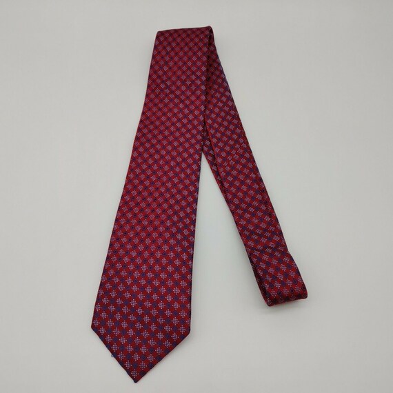 Stafford Tailored Culture Mens Red Silk Geometric Pointed Neck - Etsy Norway