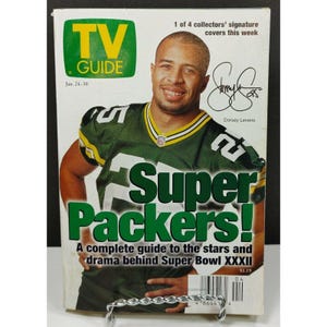 Jahrgang 1998 TV Guide Green Bay Packers Super Bowl Ausgabe Dorsey Levens Magazine